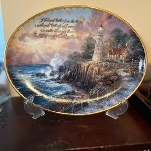 Thomas Kinkade 'The Light of Peace' Porcelain Plate